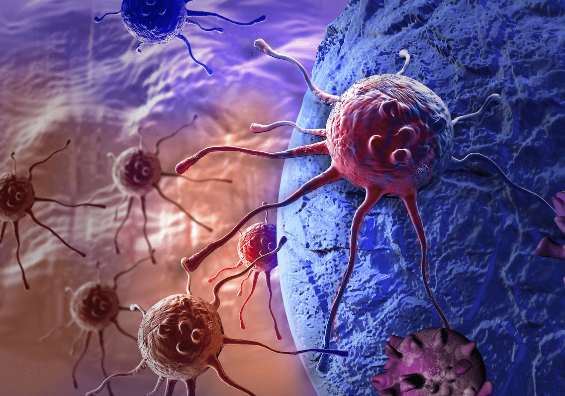 A female student is smiling as she looks down to her laptop, as she has her hands hovering slightly over its keyboard.